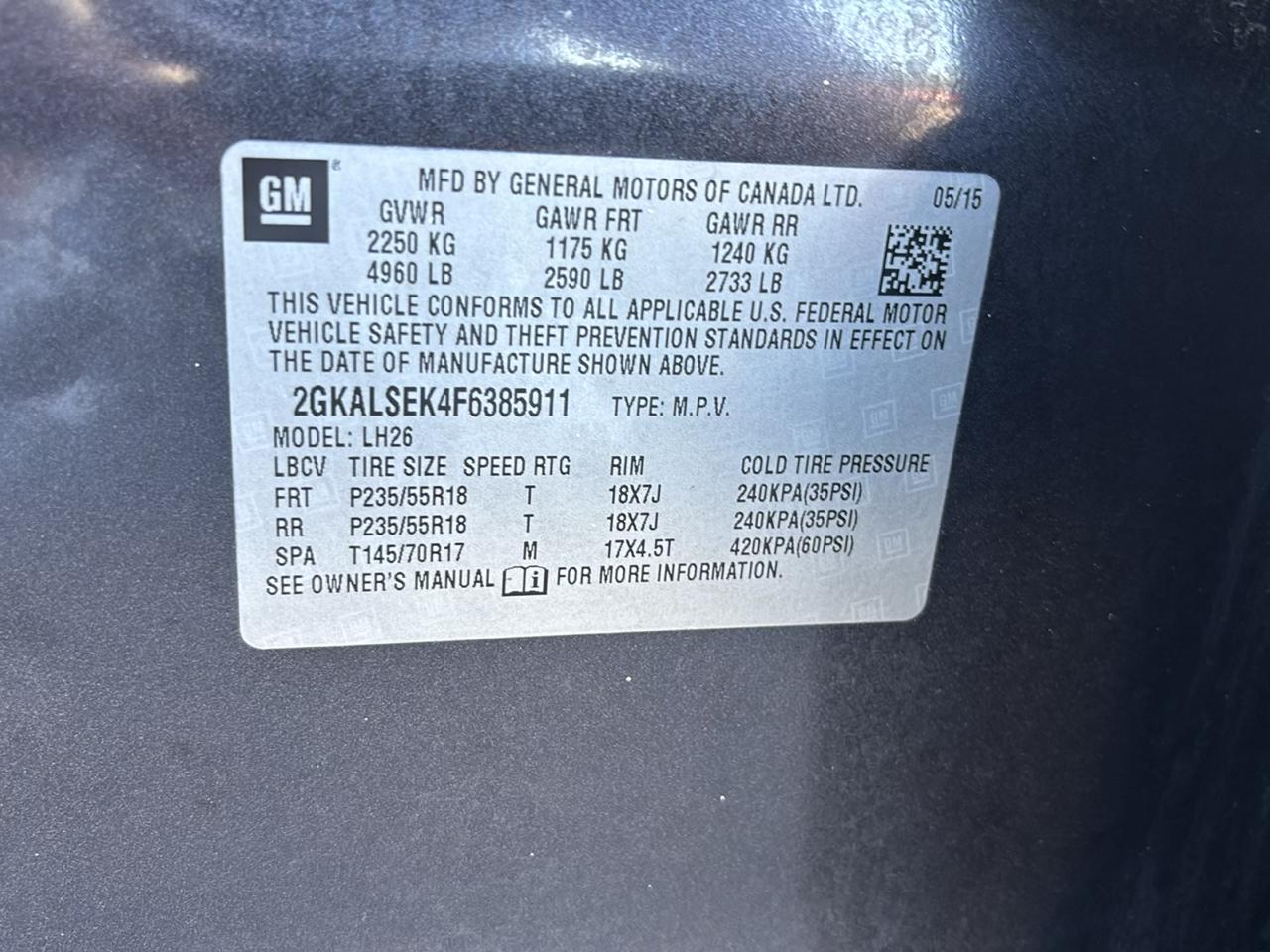 GMC Terrain SLT1 FWD 2015