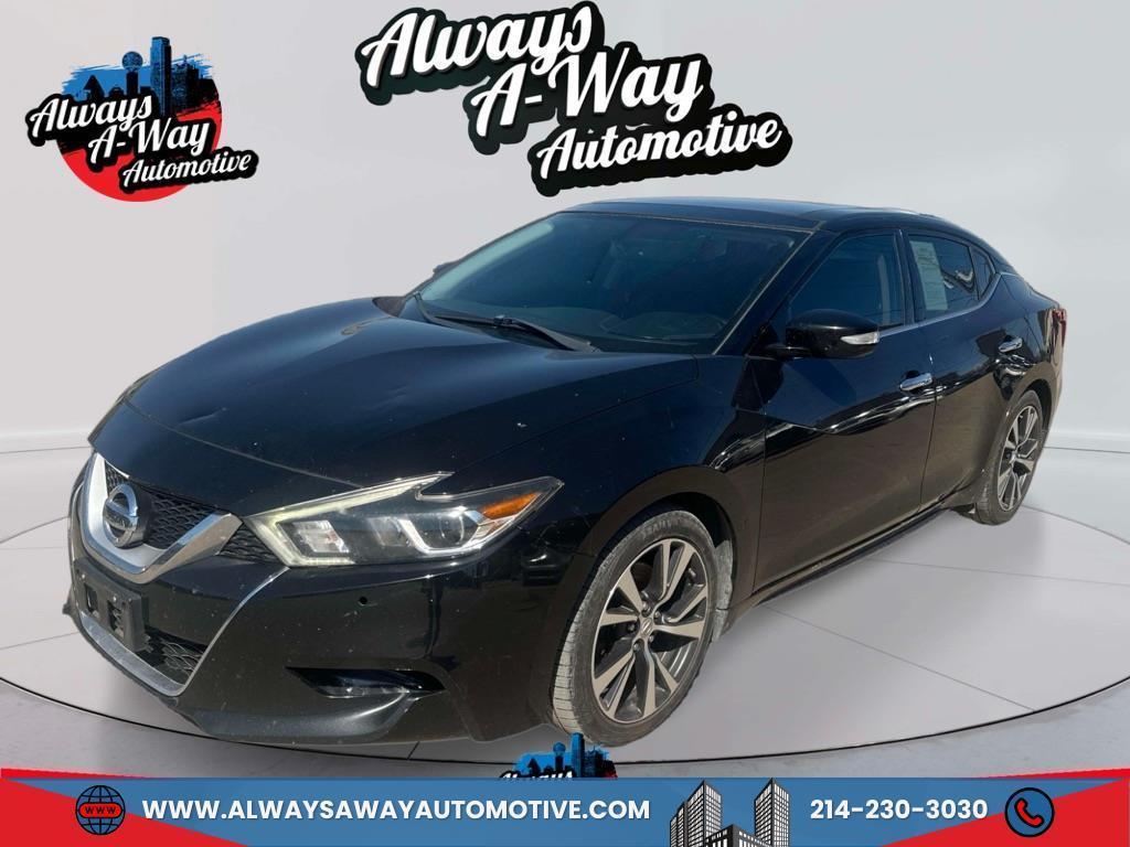 Black 2017 Nissan Maxima Sedan Front-Wheel Drive Continuously Variable Transmission