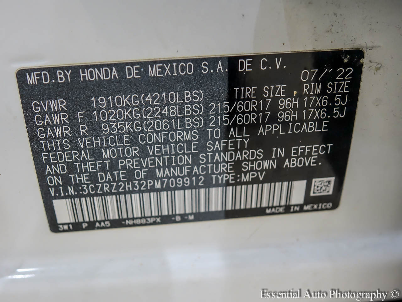 Honda HR-V LX AWD 2023