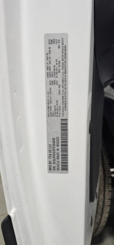 RAM Promaster 2500 High Roof 159-in. WB 2023