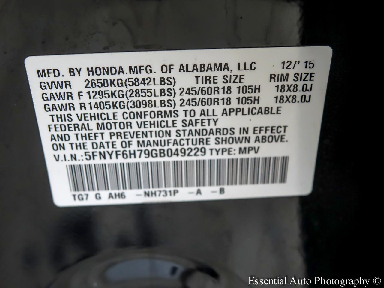 Honda Pilot EXL 4WD 2016