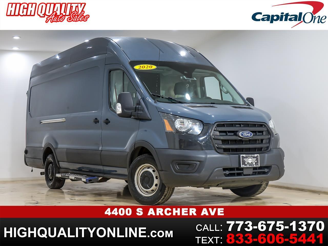 Blue 2020 Ford Transit Cargo 250 Extended High Roof LWB RWD Van Rear-Wheel Drive Automatic