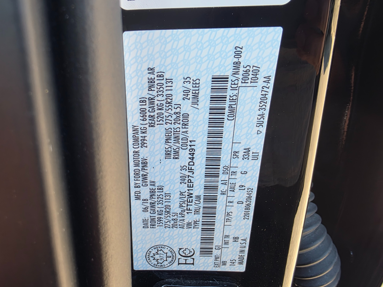 Ford F-150 Lariat SuperCrew 5.5-ft. Bed 4WD 2018