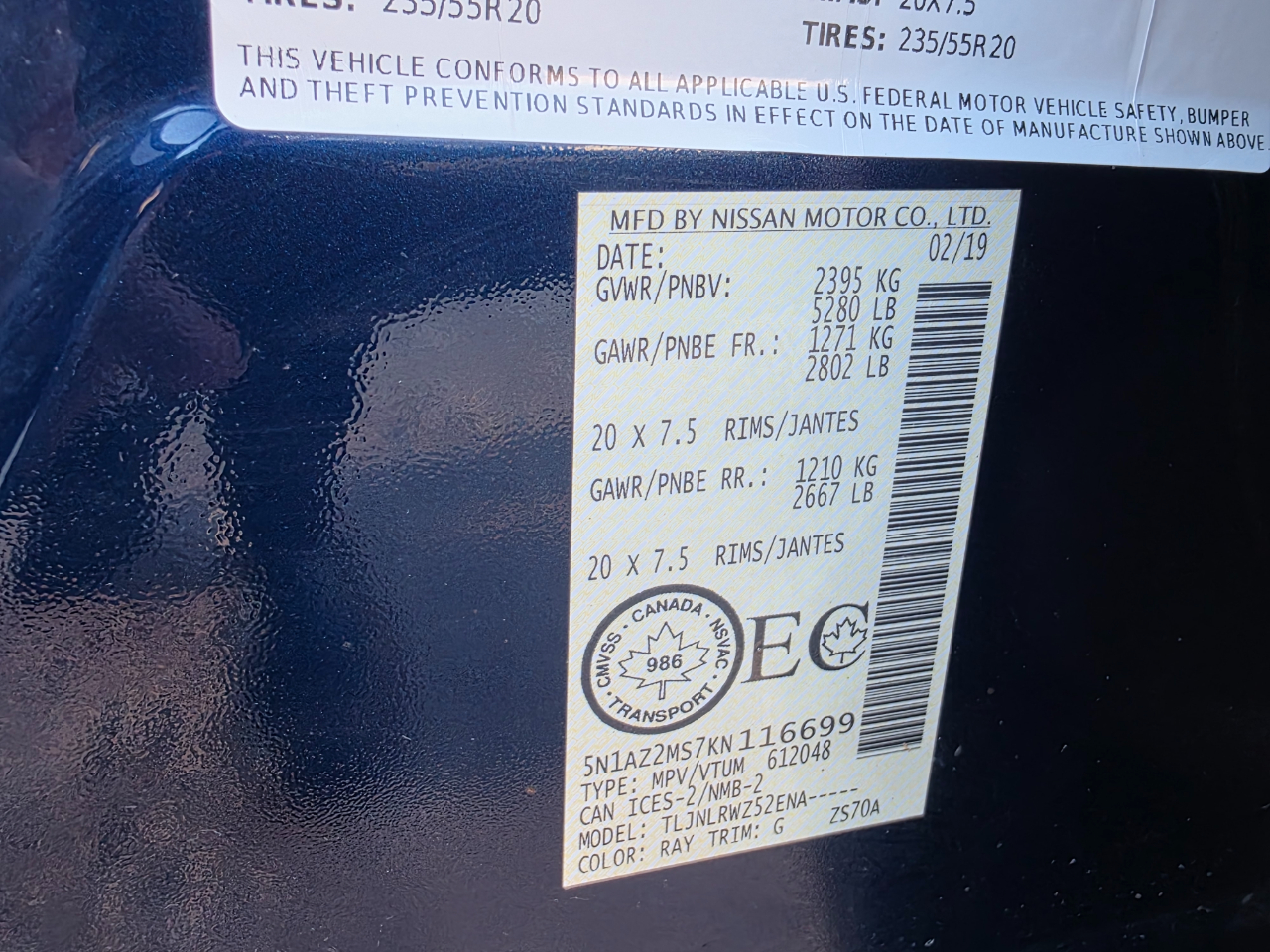 Nissan Murano SL AWD 2019