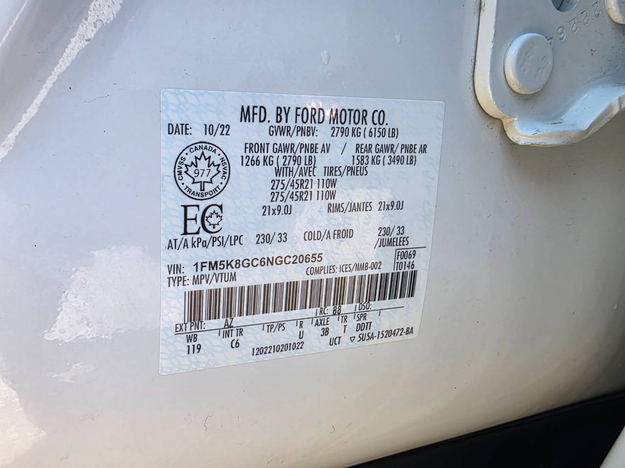 Ford Explorer ST AWD 2022