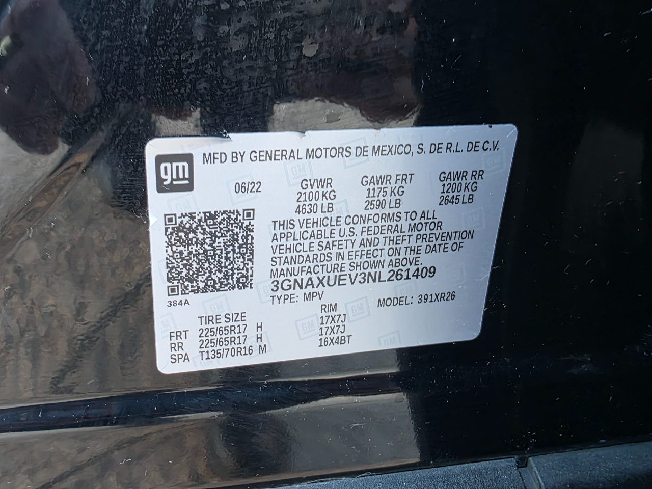 Chevrolet Equinox LT AWD 2022