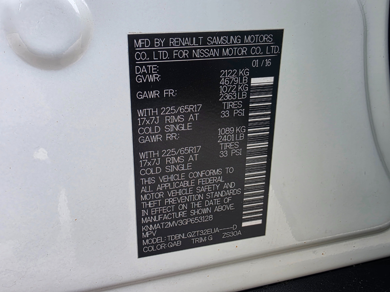 Nissan Rogue SV AWD 2016