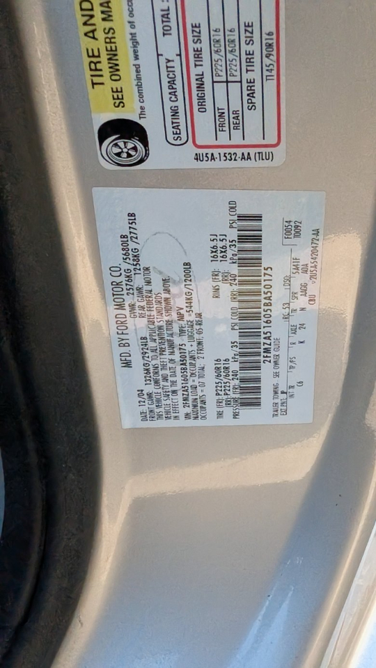 Ford Freestar SE 2005