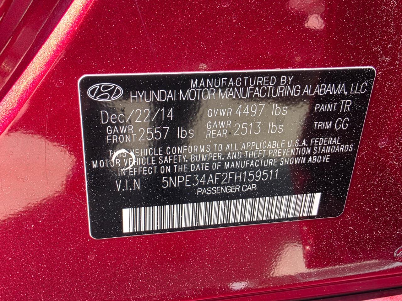 Hyundai Sonata Sport 2015