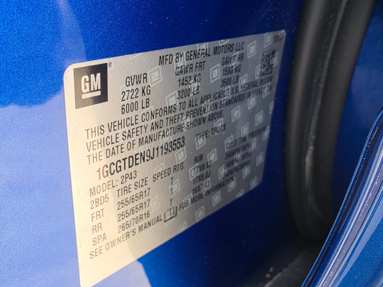 Chevrolet Colorado Z71 Crew Cab 4WD Short Box 2018