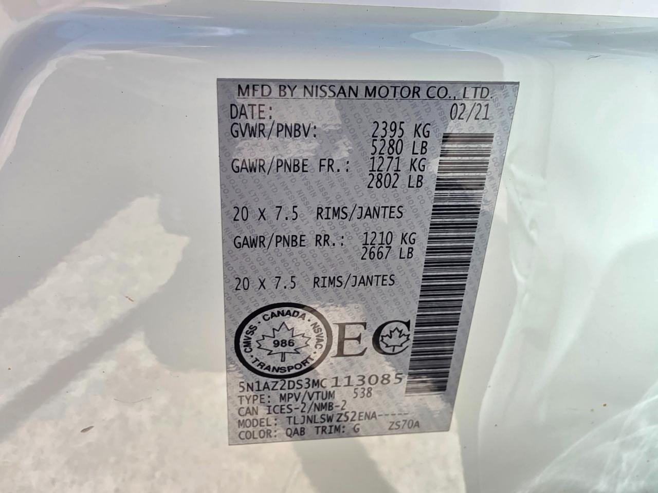 Nissan Murano Platinum AWD 2021
