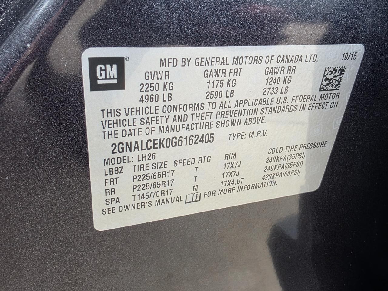 Chevrolet Equinox LT 2016