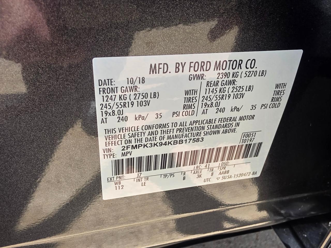 Ford Edge Titanium 2019