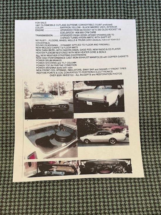 Oldsmobile Cutlass Convertible 1967