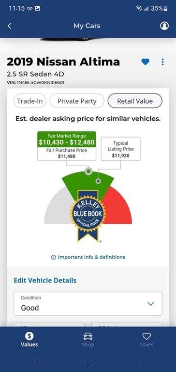Nissan Altima SR 2019