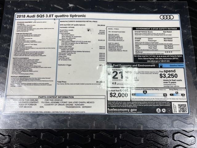 Audi SQ5 3.0T Premium Plus quattro 2018