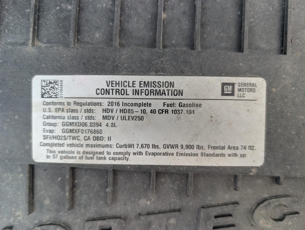 GMC Savana G3500 139 in. 2016