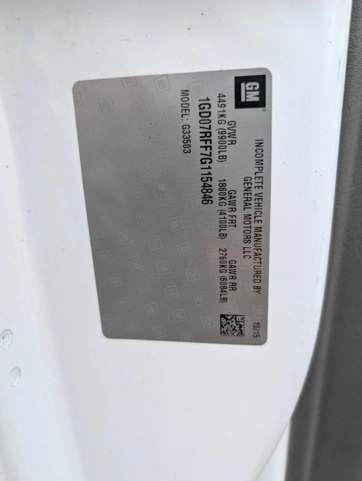 GMC Savana G3500 139 in. 2016