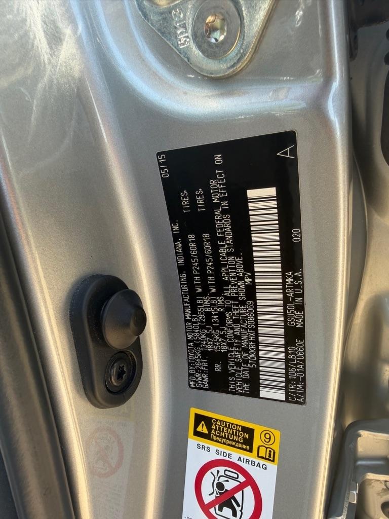 Toyota Highlander XLE FWD V6 2015