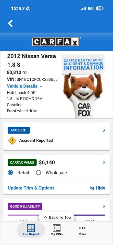 Nissan Versa 1.8 SL Hatchback 2012