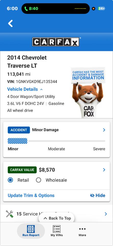 Chevrolet Traverse 1LT AWD 2014
