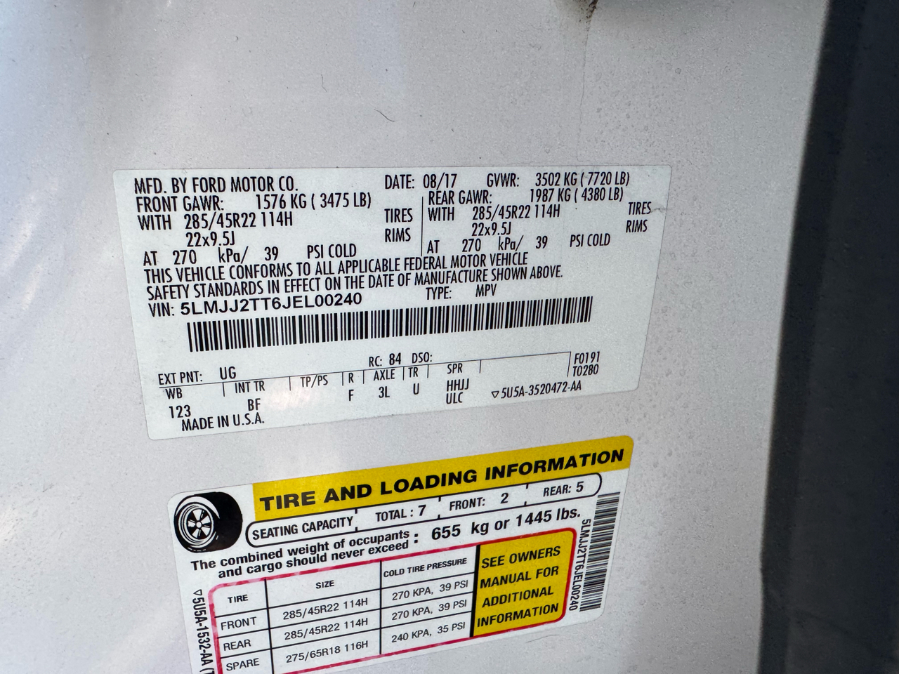 Lincoln Navigator 4x4 Black Label 2018