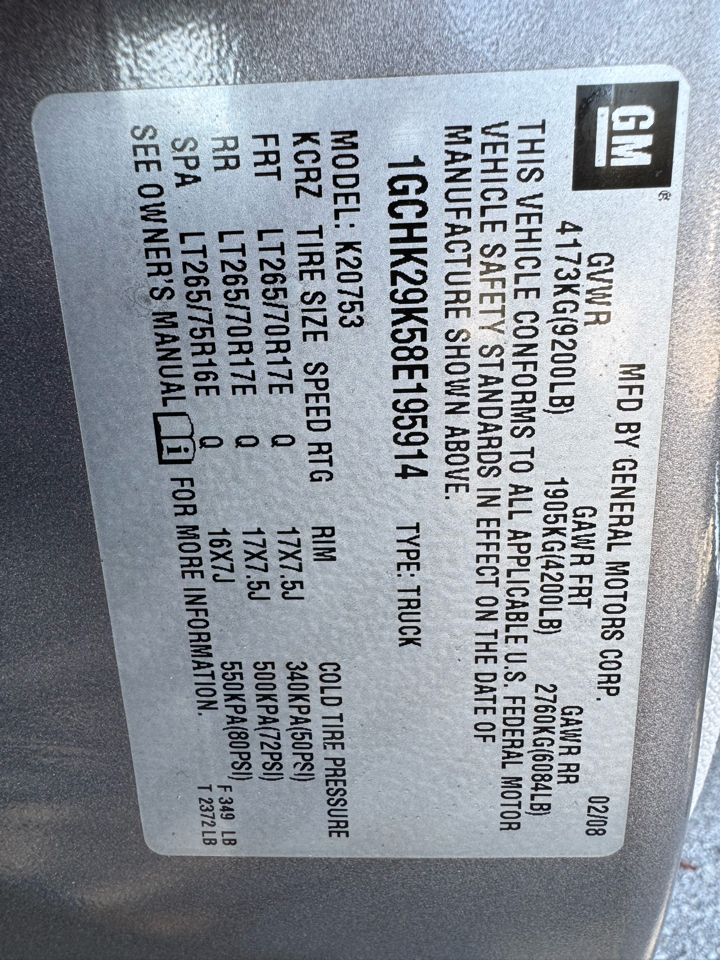 Chevrolet Silverado 2500HD 4WD Ext Cab 143.5" LTZ 2008