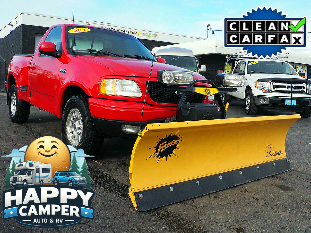 2001 Ford F-150 4X4 Flare Side 5-Speed Fisher Plow 116K