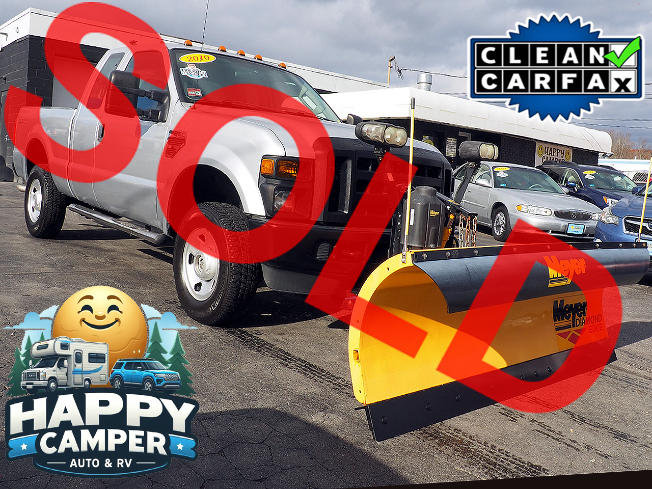 2010 Ford F-250 SD Super Cab 4X4 V-8 Auto Meyers Plow Super Clean