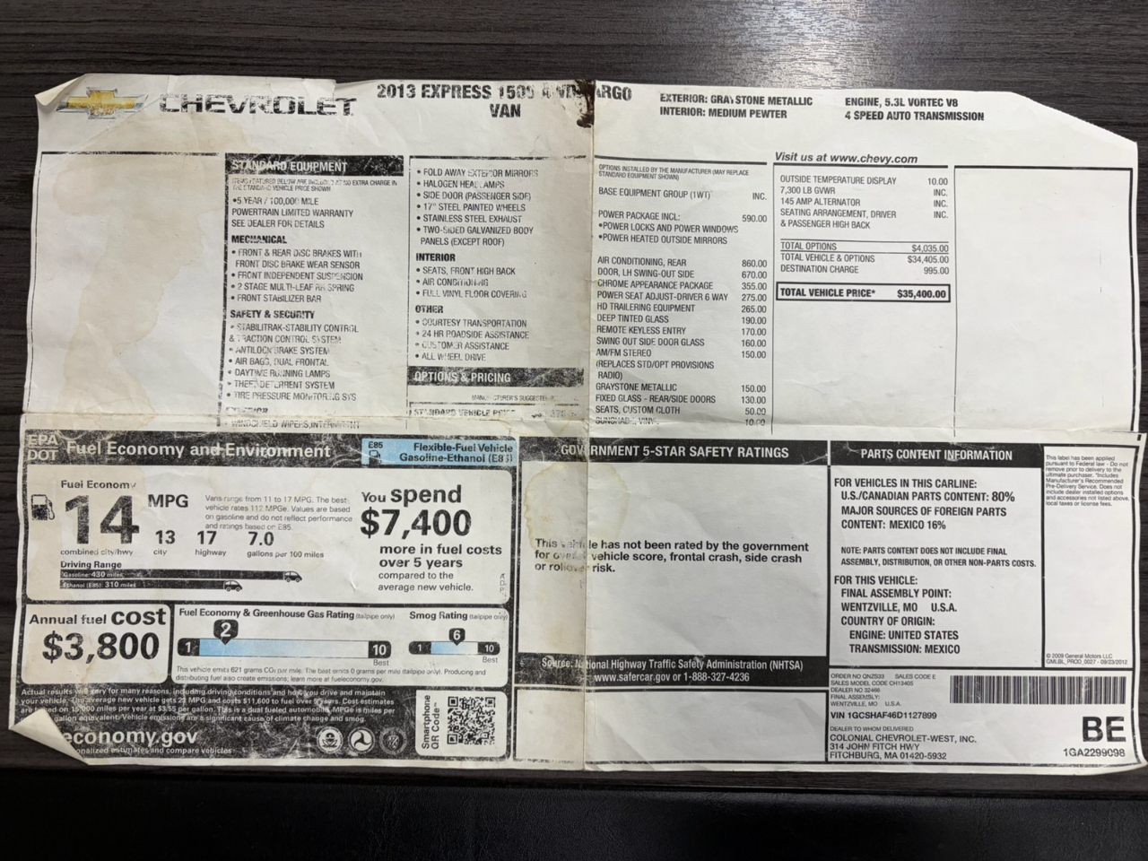 Chevrolet Express  2013