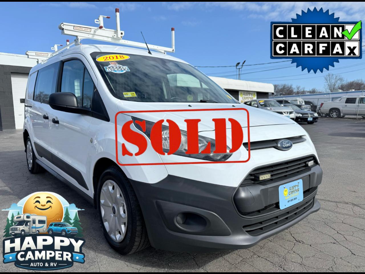 2018 Ford Transit Connect Auto Air Full Power Racks + Bins 1-Owner Like New