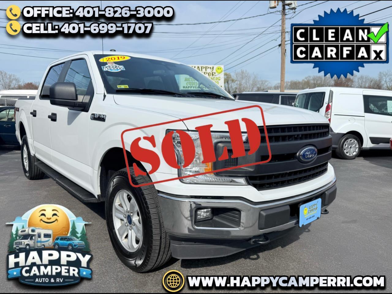 2019 Ford F-150 4X4 SuperCrew, Auto, Air, Full Power, 1-Owner