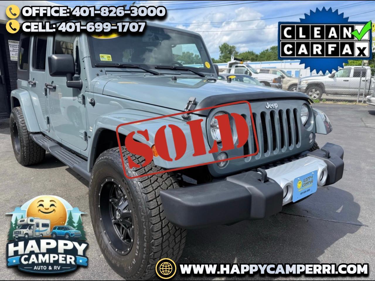 2015 Jeep Wrangler Sahara 4X4 4-Door, Auto, Hard Top, Super Clean