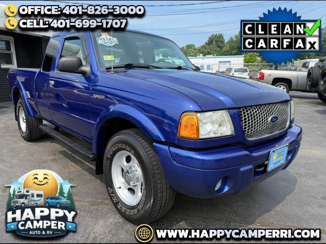 Sonic Blue 2003 Ford Ranger Pickup Truck Four-Wheel Drive Automatic