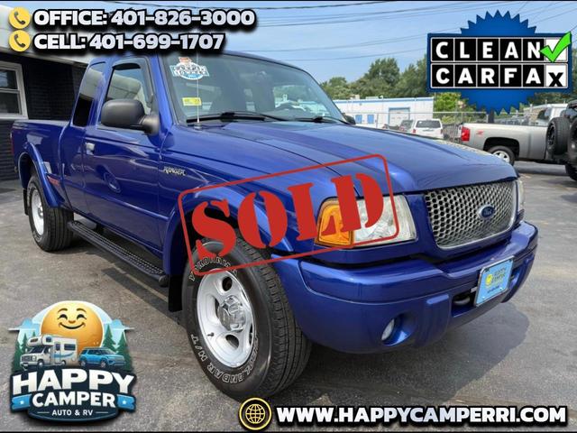 Sonic Blue 2003 Ford Ranger Pickup Truck Four-Wheel Drive Automatic