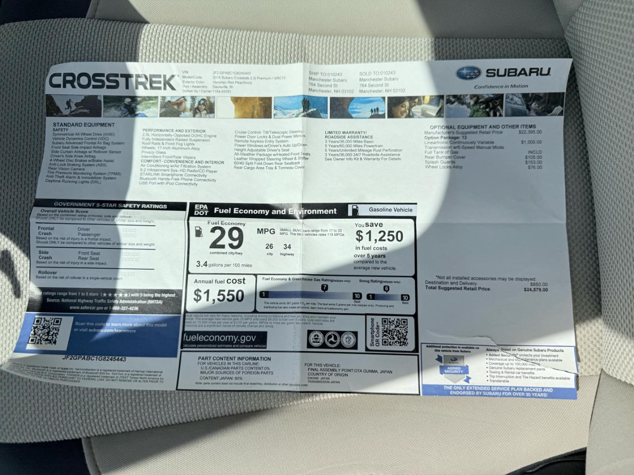 Subaru Crosstrek  2016