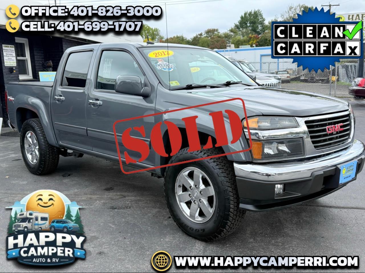 2012 GMC Canyon Crew Cab 4X4 Auto Air Full Power 1-Owner Only 72K