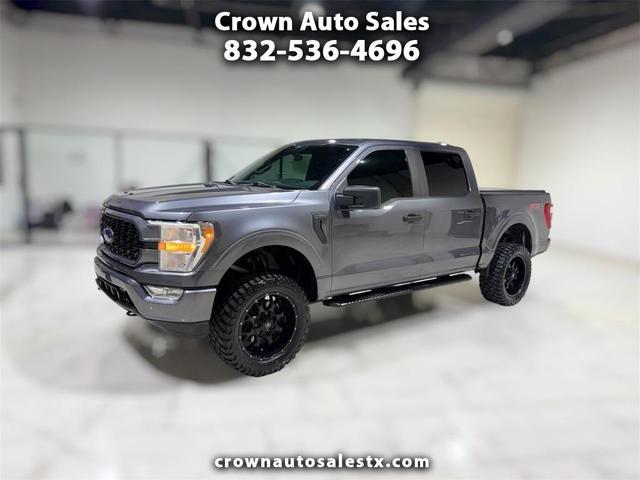 Gray 2021 Ford F-150 Pickup Truck Four-Wheel Drive Automatic