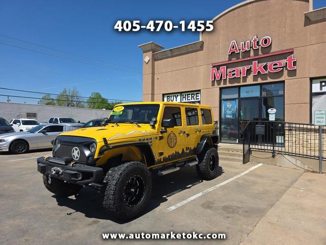 Yellow 2015 Jeep Wrangler Unlimited Sahara 4WD SUV / Crossover Four-Wheel Drive 5-Speed Automatic