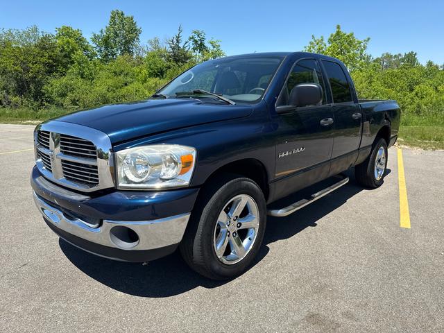 Blue 2007 Dodge RAM 1500 SLT Quad Cab 4WD Pickup Truck Four-Wheel Drive Automatic