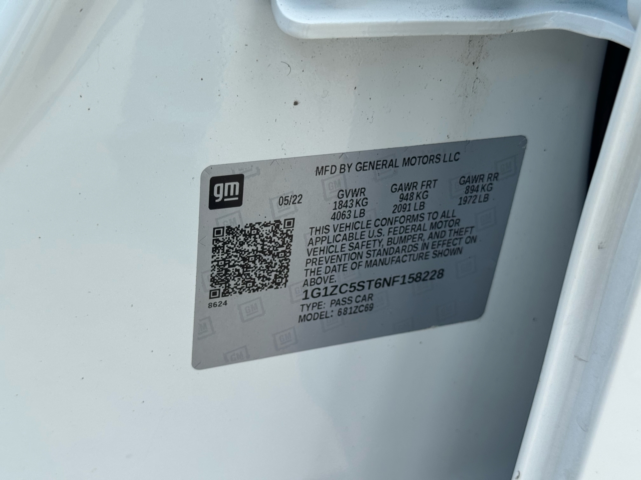 Chevrolet Malibu 1FL 2022