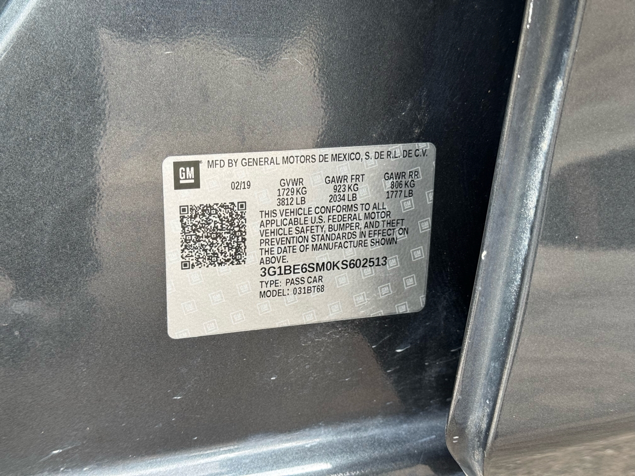 Chevrolet Cruze LT Hatchback 2019