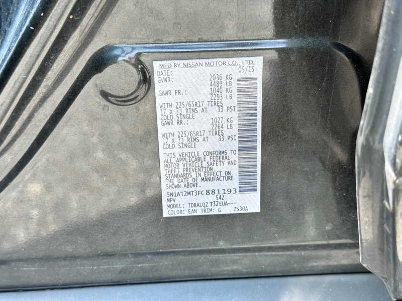 Nissan Rogue S 2WD 2015