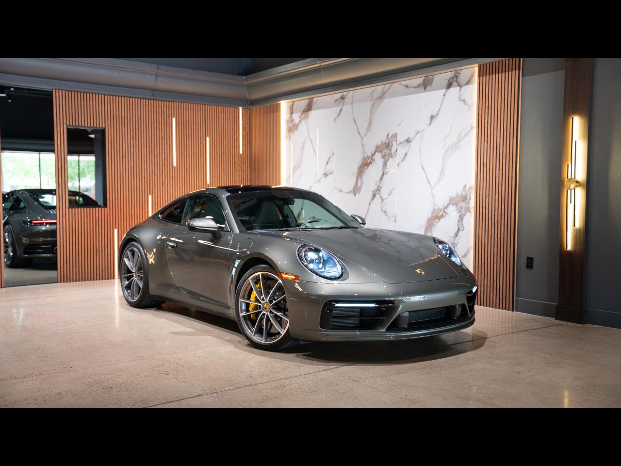 Green 2020 Porsche 911 Coupe All-Wheel Drive Manual
