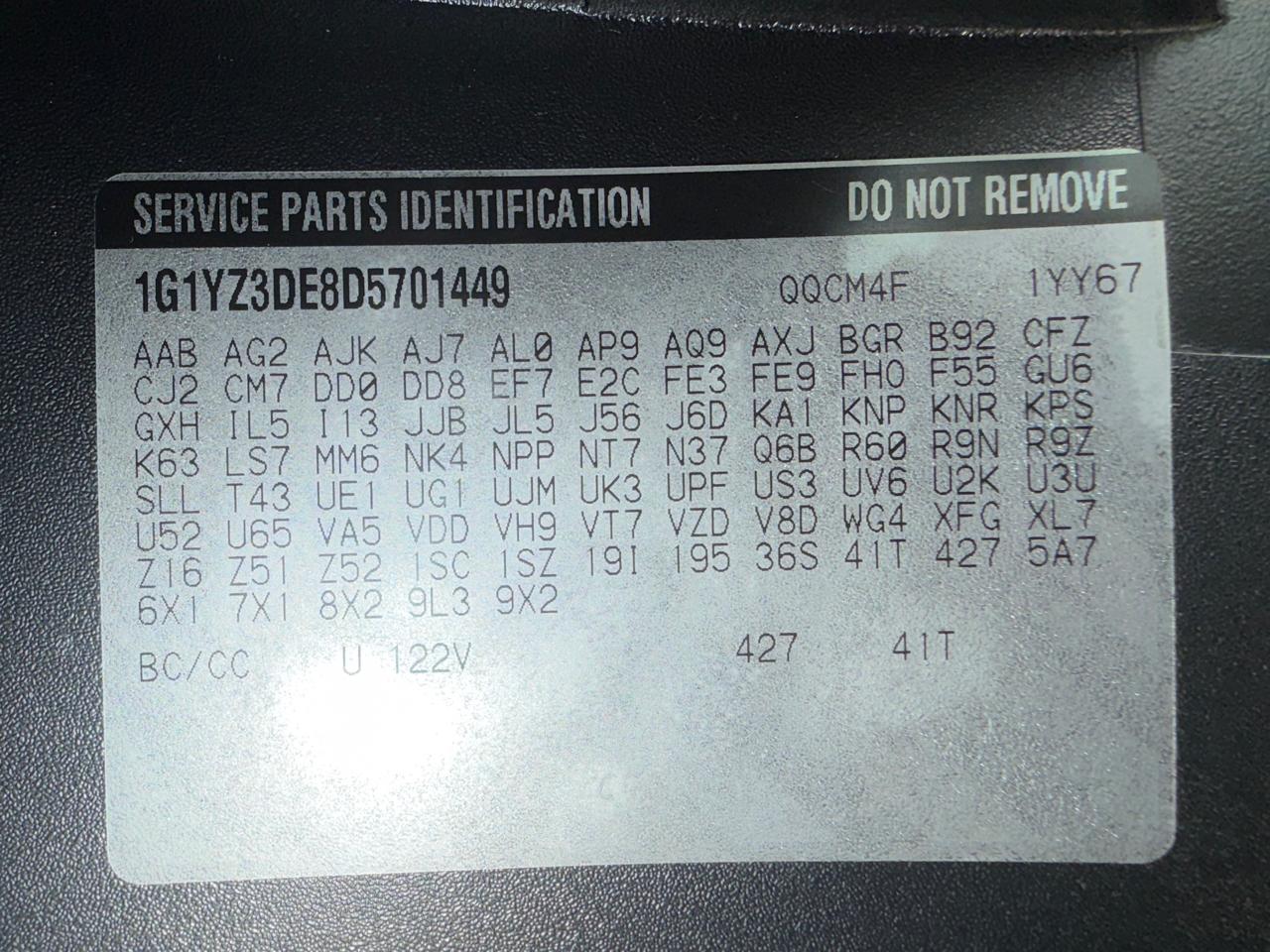 Chevrolet Corvette 2dr Conv 427 w/1SC 2013