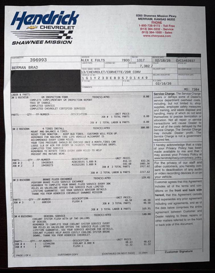 Chevrolet Corvette 2dr Conv 427 w/1SC 2013