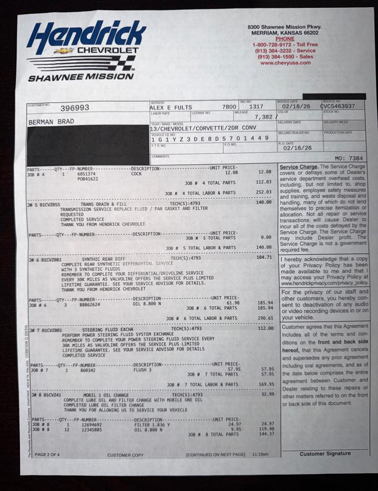 Chevrolet Corvette 2dr Conv 427 w/1SC 2013