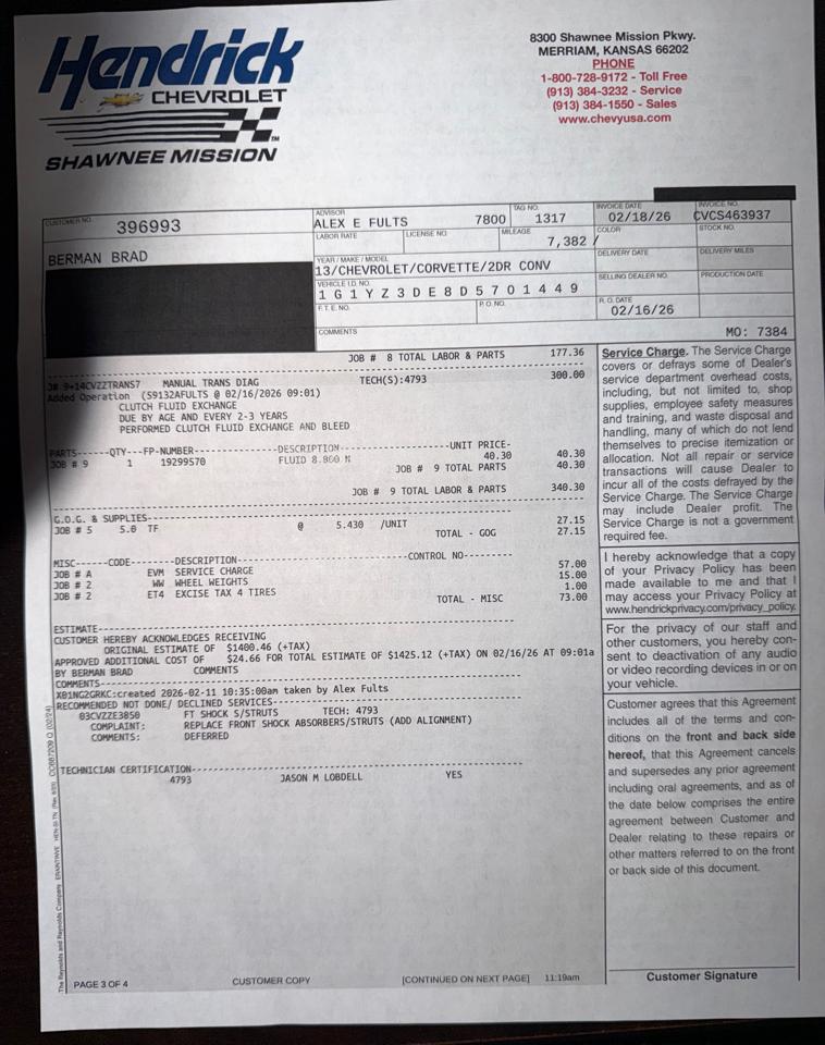 Chevrolet Corvette 2dr Conv 427 w/1SC 2013