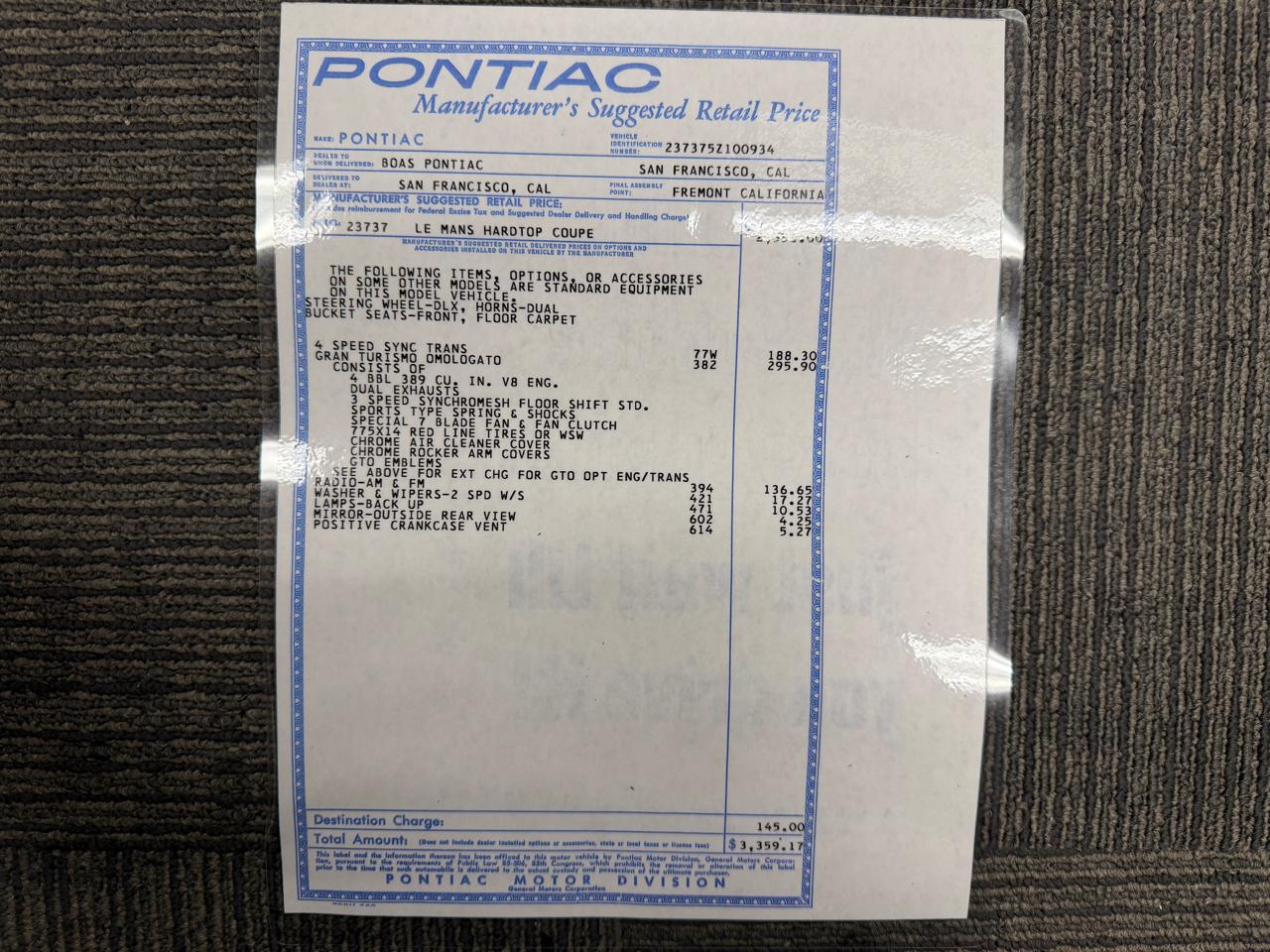 Pontiac GTO  1965