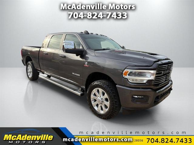 Gray 2023 RAM 3500 Laramie Mega Cab 4WD Pickup Truck Four-Wheel Drive Automatic